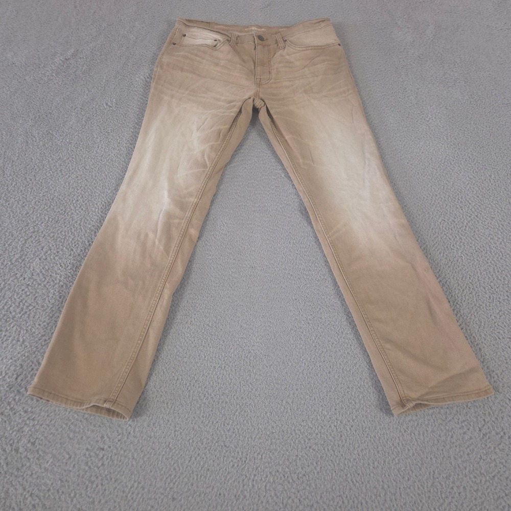 Goodfellow & Co Jeans Mens 33x32 Tan Slim Straight Total Flex Stretch Khaki